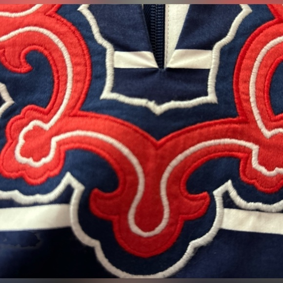 VINEYARD VINES shift dress. 10. Navy blue/white stripes with red embellishments - Picture 7 of 10